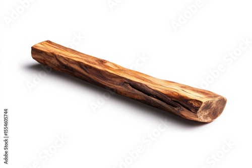 Aromatic incense stick on white background for meditation and relaxation