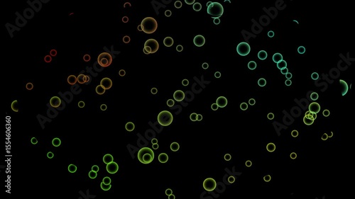 Abstract Colorful Circles Background Vibrant Bokeh Loop Animation in 4K