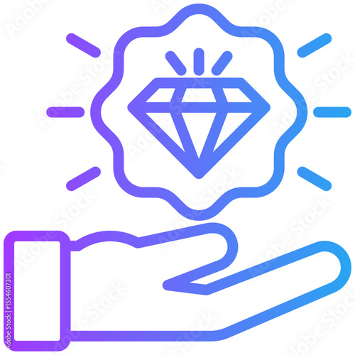 Value proposal icon for market research, website, application, printing, document, poster design, etc