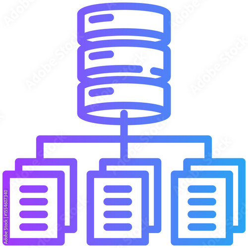 Server icon for market research, website, application, printing, document, poster design, etc