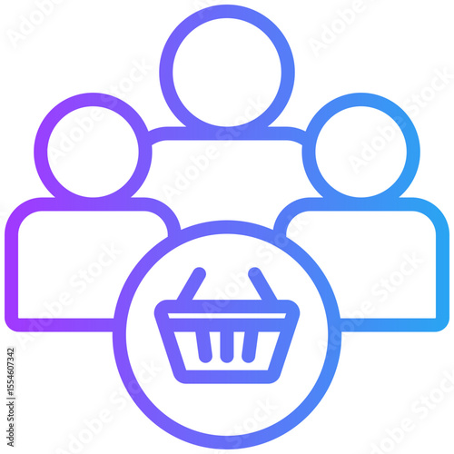 Consumer icon for market research, website, application, printing, document, poster design, etc
