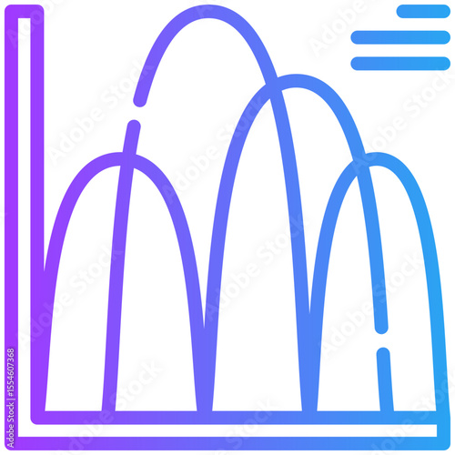 Statistics icon for market research, website, application, printing, document, poster design, etc