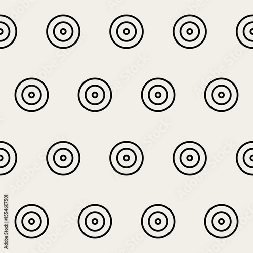 Circle Graphic Seamless Pattern background. Minimalist Geometric Round Outline Shape Silhouette Wrapping Paper. Wallpaper Art. Textile fabric Soft Minimalist Graphic Print Decoration.
