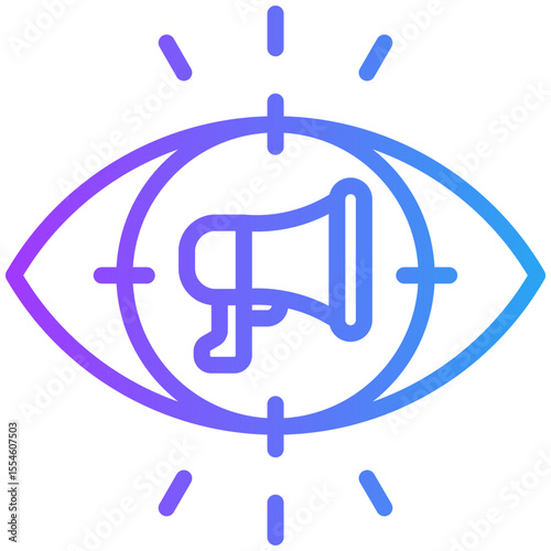 Advertising icon for market research, website, application, printing, document, poster design, etc