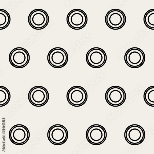 Circle Graphic Seamless Pattern background. Minimalist Geometric Round Outline Shape Silhouette Wrapping Paper. Wallpaper Art. Textile fabric Soft Minimalist Graphic Print Decoration.