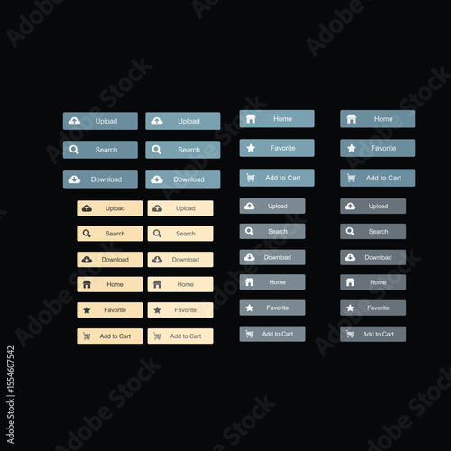 Different web browsing icons and illustration web browsing button illustration good eps file for downloads