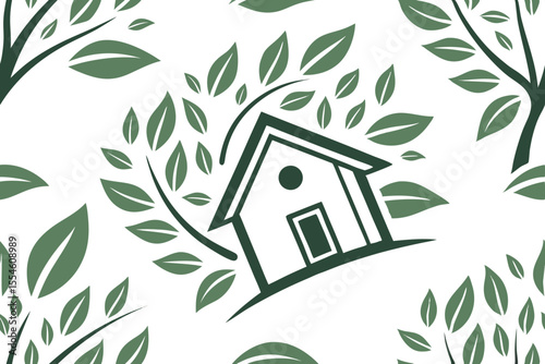 vector illustration of a green house