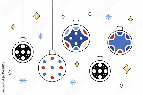 colourfull hanging baubles