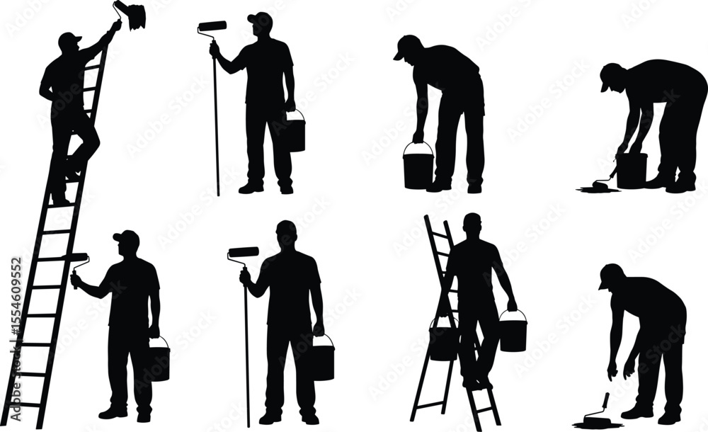 Fototapeta premium business people silhouettes