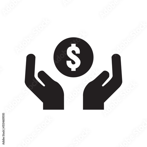 two hand holding dollar sign
