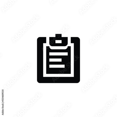 Flat Clipboard Icon Simple Design