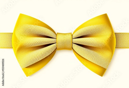 Wallpaper Mural Elegant yellow bow tie with crisp white crosshatch pattern, vector illustration,  accessory,  dapper Torontodigital.ca