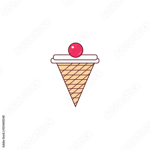 Flat Ice Cream Icon Design