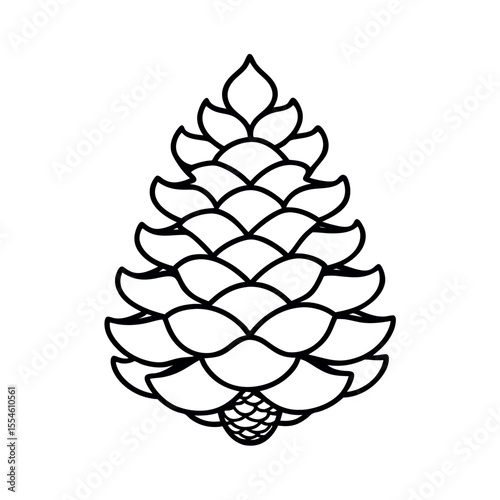 Holiday Pinecone Christmas Tree Outline