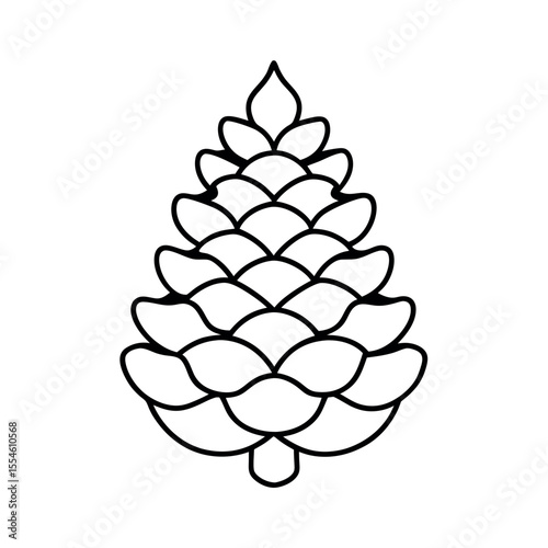 Christmas Tree Shaped Pinecone Drawing