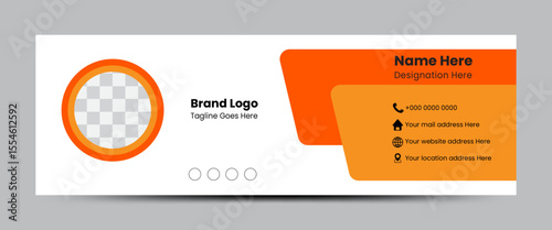 Email signature design social media template 