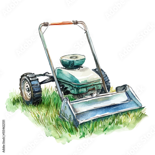 watercolor vector of Lawn Aerator, isolated on a white background.