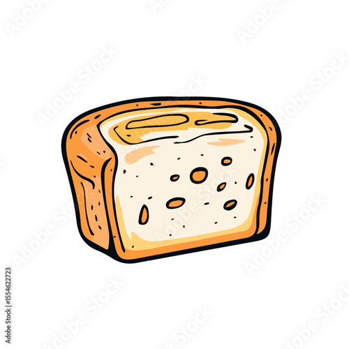 2D flat Toaster illustration vector, isolated on a white background.
