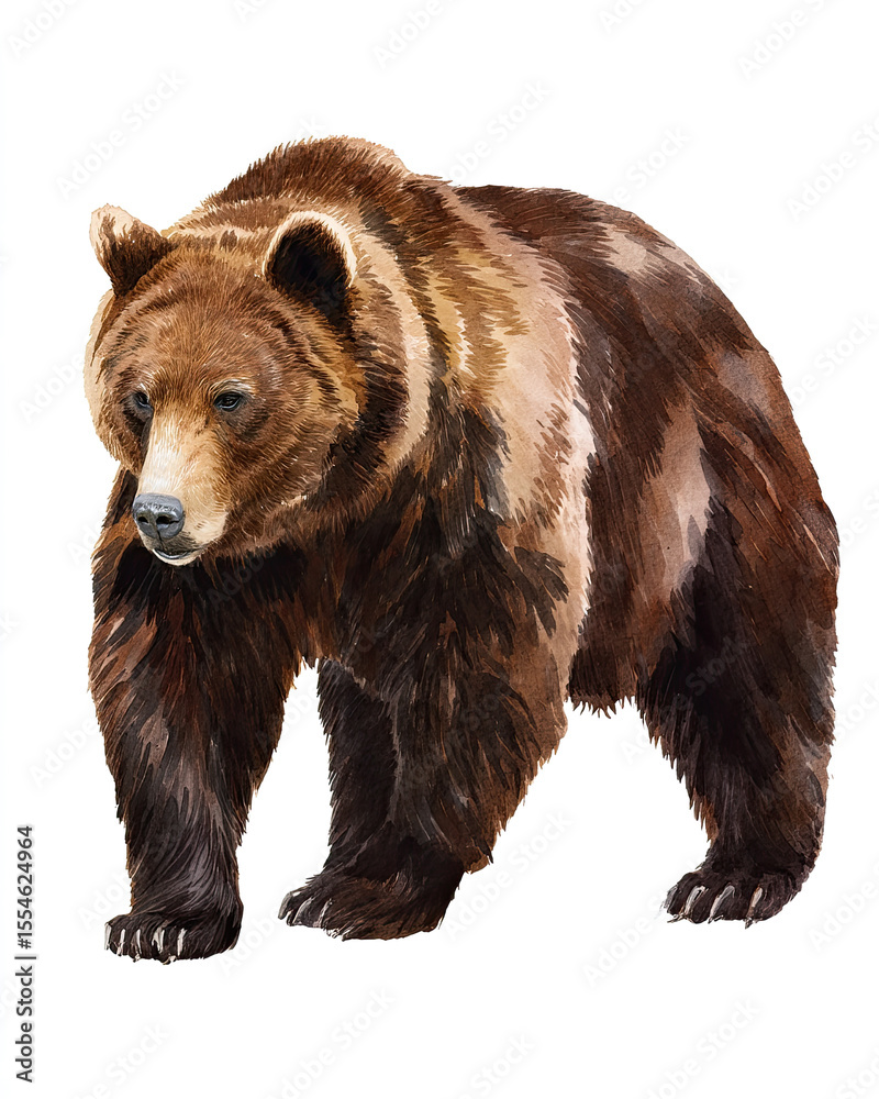 Fototapeta premium brown bear illustration