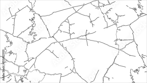 Cracked surface line art