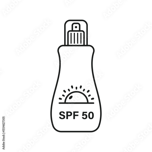 Sunscreen cream icon in flat style. Skin protection vector illustration on isolated background. Skincare pharmacy sign business concept.