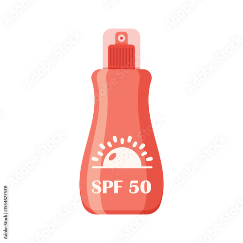 Sunscreen cream icon in flat style. Skin protection vector illustration on isolated background. Skincare pharmacy sign business concept.