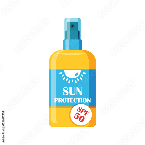 Sunscreen cream icon in flat style. Skin protection vector illustration on isolated background. Skincare pharmacy sign business concept.