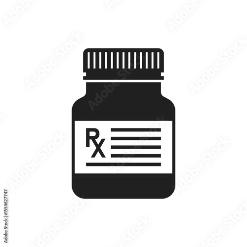 Pill icon in flat style. Drug vector illustration on isolated background. Medicine pharmacy sign business concept.