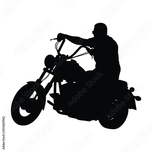silhouette of a man riding motorcycle 