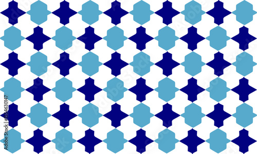 blue plaid fabric texture, blue diamond checkerboard repeat pattern, replete image, design for fabric printing, star