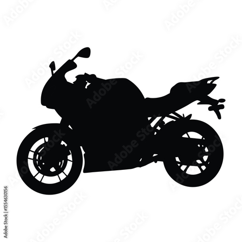 silhouette of a sports motorbike vector