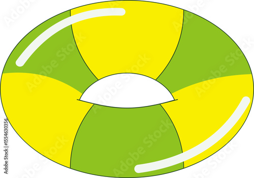 Inflatable Tube Illustration for Pool Fun