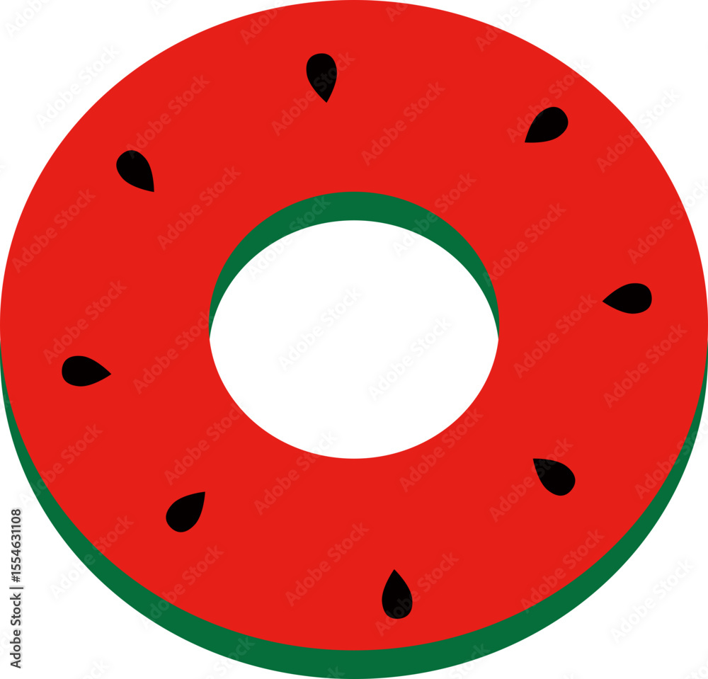 Fototapeta premium Inflatable Tube Illustration for Pool Fun