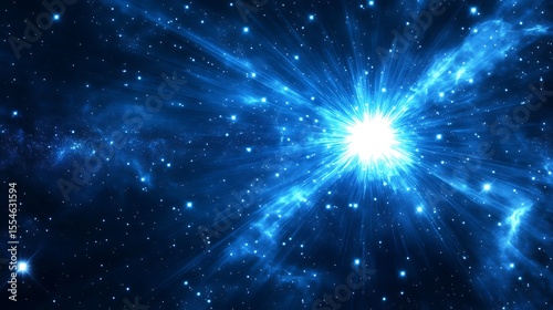 cosmic starburst creating radiant light in nebula