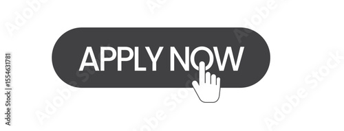Apply Now Button Icon with Hand Click
