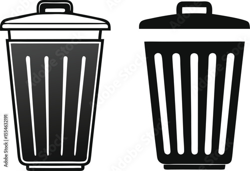Trash Can Icons illustration