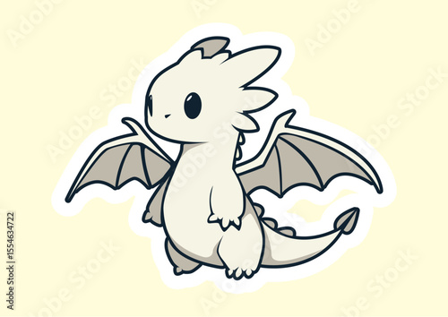 cute dragon vector icon illustration