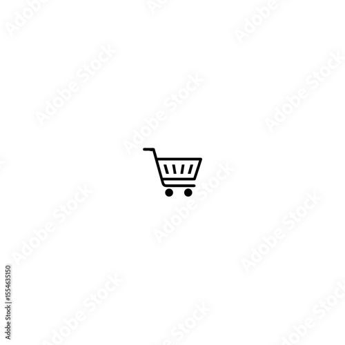 Simple Shopping Cart Icon: E-commerce, Retail, Online Buying Symbol