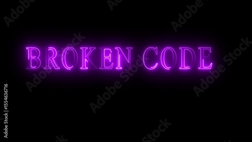 Bright neon text animation. Technological chaos, disconnection, disconnection technological debate, reality of connectivity problems in the digital world 4k video