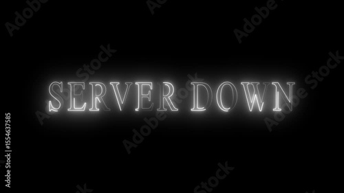 Bright neon text animation. Technological chaos, disconnection, disconnection technological debate, reality of connectivity problems in the digital world 4k video