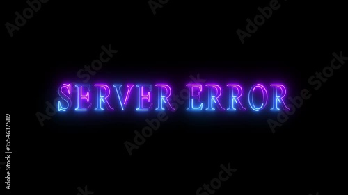 Bright neon text animation. Technological chaos, disconnection, disconnection technological debate, reality of connectivity problems in the digital world 4k video