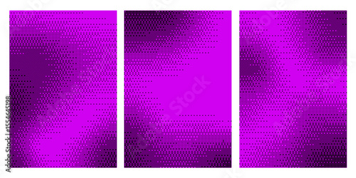 Trendy pixelated bitmap texture. Halftone gradient in Y2K style. Vector pixel template.