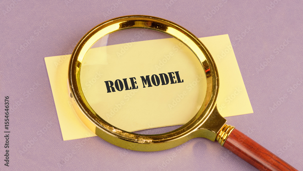 Fototapeta premium The conceptual text of the ROLE MODEL. Business leadership concept. Copy space