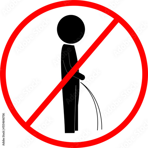 symbol prohibits peeing anywhere or here