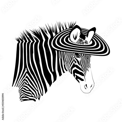 Zebra isolated on white background