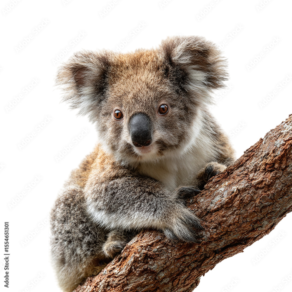 Obraz premium Koala Bear on Branch: Australian Wildlife Photography