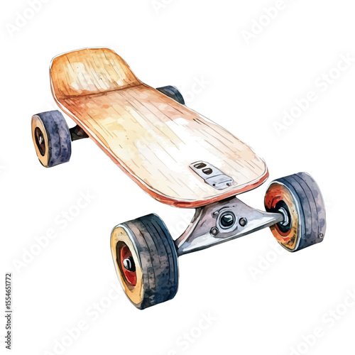 watercolor of Kickboard, vector, isolated on a white background.