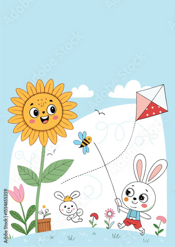 a4 size coloring page for kids summer