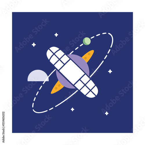 Satellite Orbit Icon