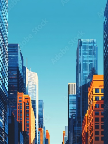 illustration of a futuristic city skyline as generate by artifical intelligence
